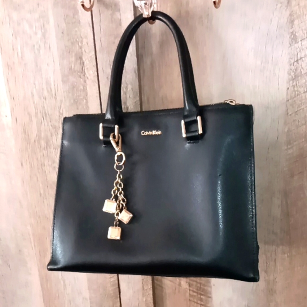 Calvin Klein Black Leather Handbag